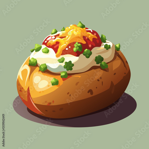 Deliciously garnished dish with vibrant toppings on a light background