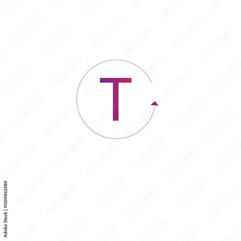 T logo, Gradient Logo T T logo, Gradient Logo T