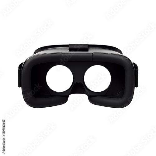 Virtual reality VR headset with black design and smooth surface for immersive experiences
