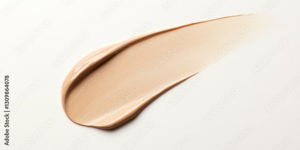 Cosmetic Swatch: A smear of light foundation or concealer. Showing smooth texture. Cosmetic Swatch: A smear of light foundation or concealer. Showing smooth texture.