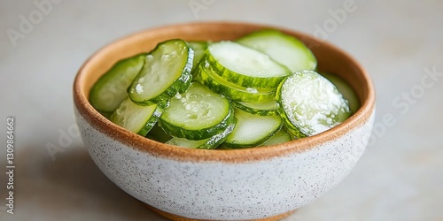Fresh Cucumber Slices in Bo...