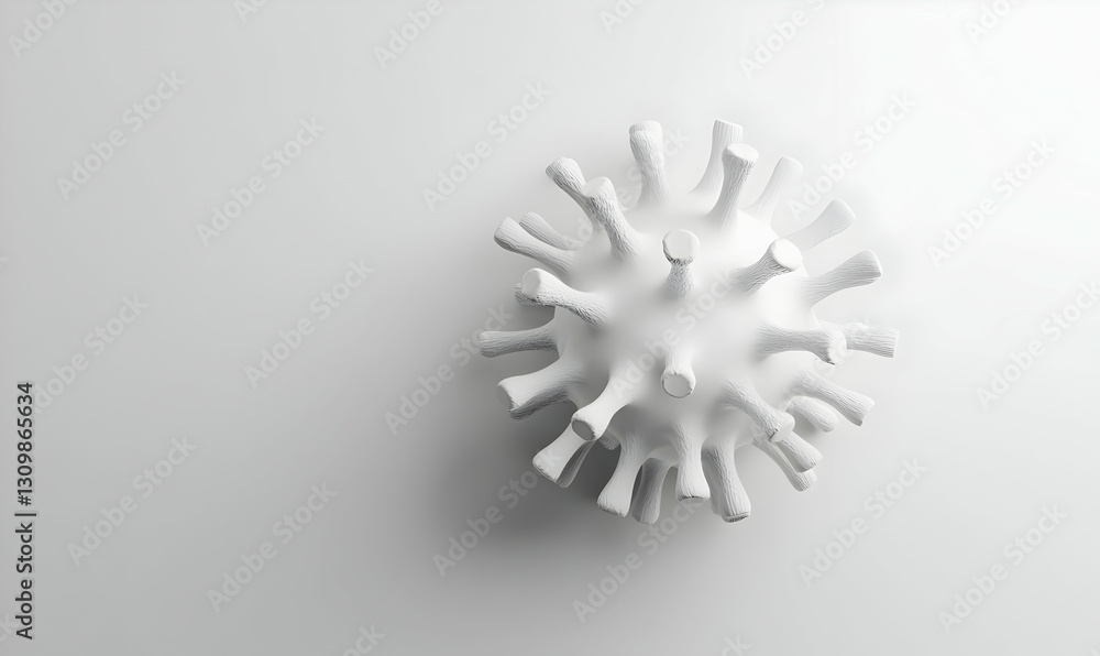 Abstract Model of a Virus on a Clean White Surface