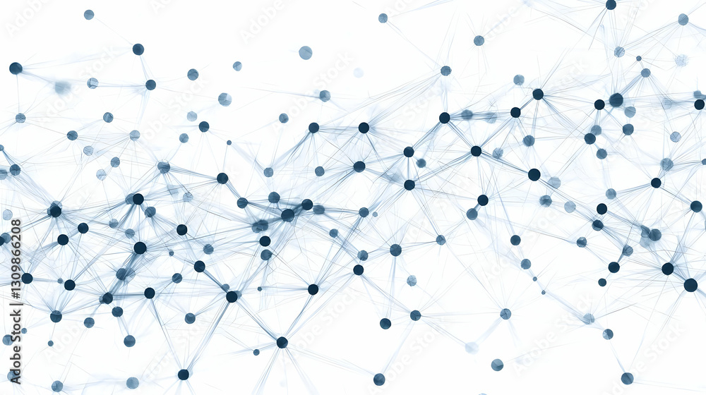 Abstract Network Connection Pattern with Blue Nodes and Lines Abstract Network Connection Pattern with Blue Nodes and Lines