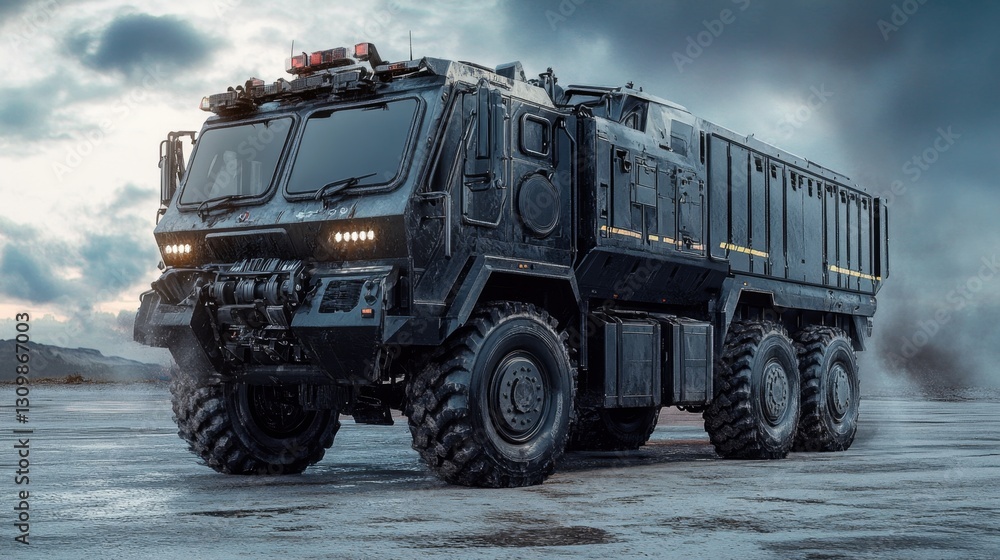 Obraz premium Futuristic Military Truck Design Concept