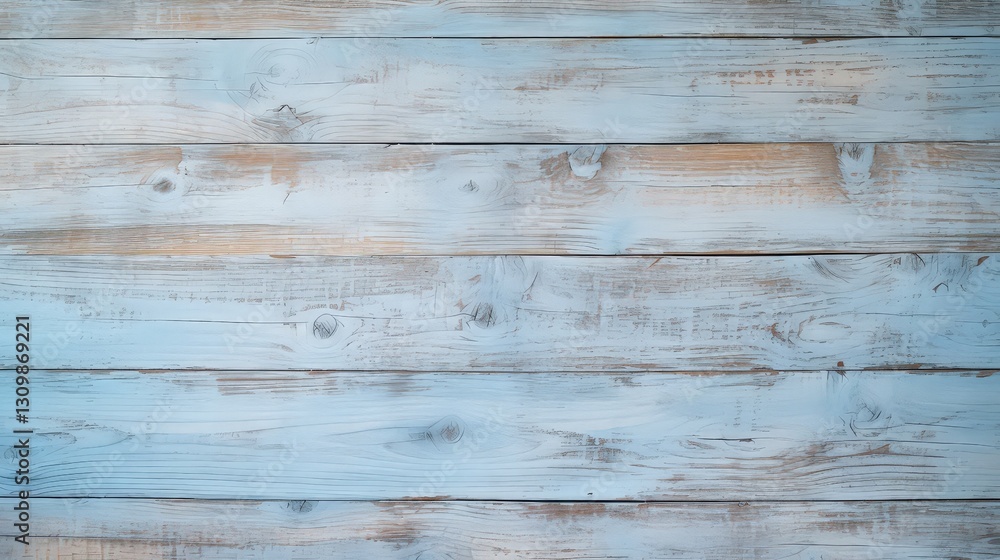 Obraz premium A light blue wood plank background is ideal for rustic, coastal or vintage inspired designs and visuals.