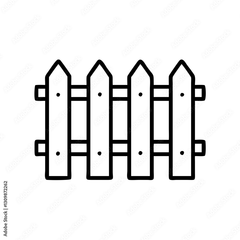 Simple vector fence icon for farming concept Simple vector fence icon for farming concept