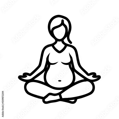 Pregnant woman meditating in peaceful ambiance concept