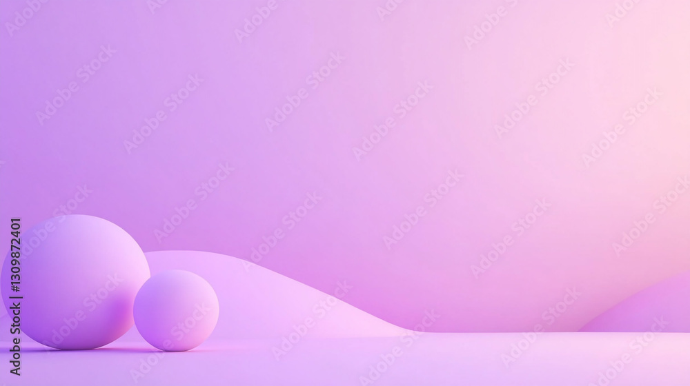 Obraz premium Purple 3d shape Minimalist scene geometrical abstract background, 3D render.