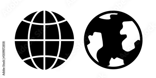 Globe icon set. Globe icon
