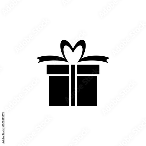 Gift flat vector icon. Present flat vector icon