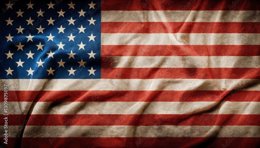 Fototapeta premium flag of the usa vintage american flag grunge style flag of the united states