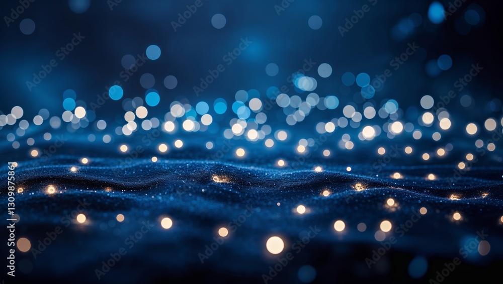 custom made wallpaper toronto digitalBlue bokeh lights create a magical atmosphere on a dark background with shimmering effects