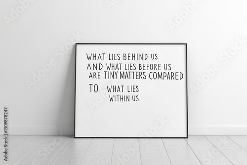 Quotes inspiration concept, What lies behind us and what lies before us are tiny matters compared to what lies within us