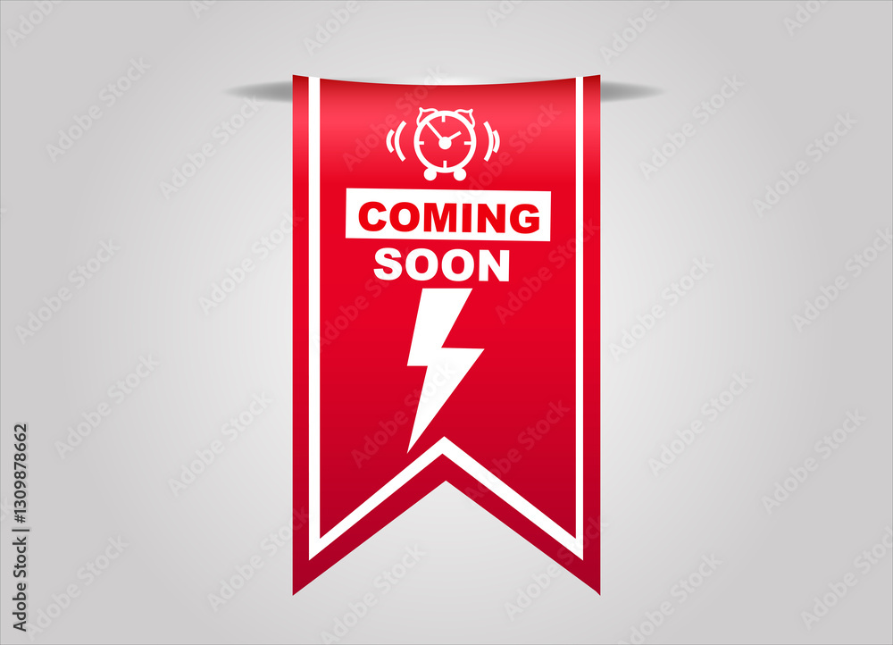 red flat sale banner for coming soon banner and poster red flat sale banner for coming soon banner and poster