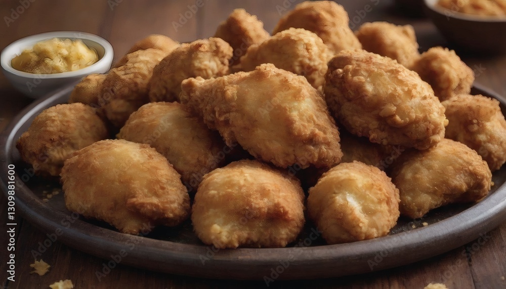 Crispy Golden Fried Chicken Pieces with Savory Seasoning | Appetizing Comfort Food Photography Crispy Golden Fried Chicken Pieces with Savory Seasoning | Appetizing Comfort Food Photography