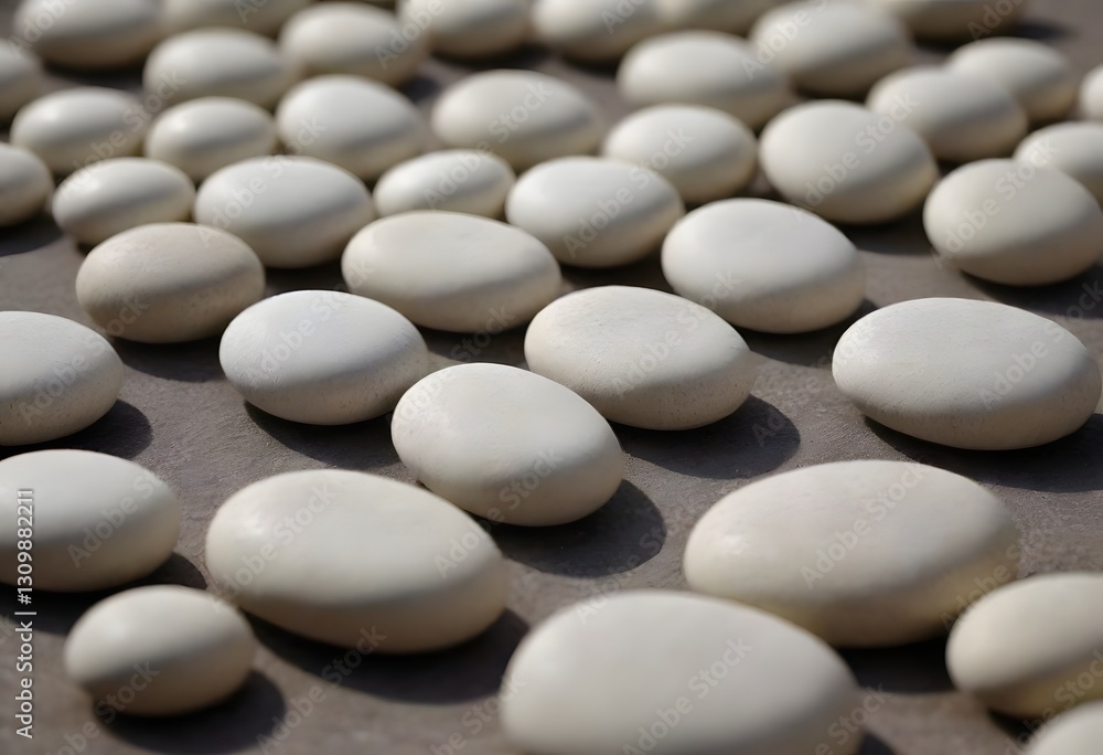 Minimalistic background/backdrop. White round stones / pebbles. Minimalistic background/backdrop. White round stones / pebbles.