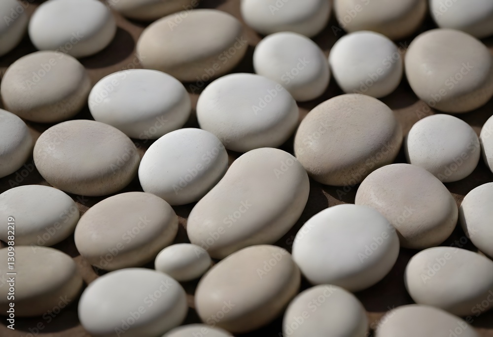 Minimalistic background/backdrop. White round stones / pebbles. Minimalistic background/backdrop. White round stones / pebbles.