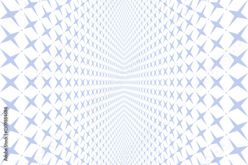 Geometric Blue Pattern with 3D Illusion Effect. Abstract Textured Background. 