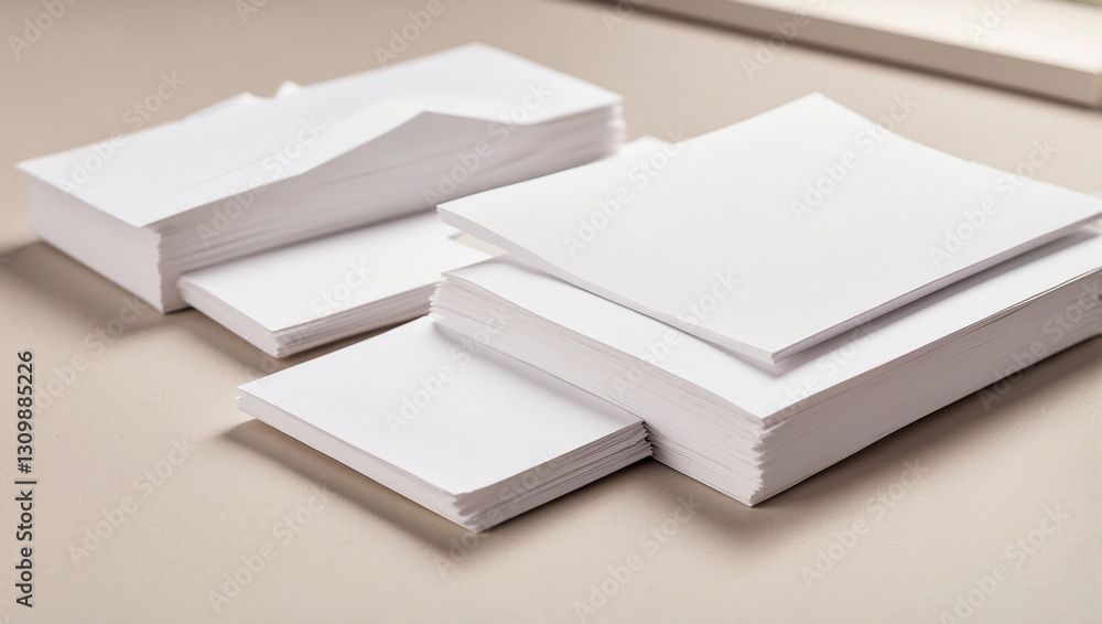 Elegant White Envelopes with Blank Papers Isolated on a Clean Background for Stationery Elegant White Envelopes with Blank Papers Isolated on a Clean Background for Stationery