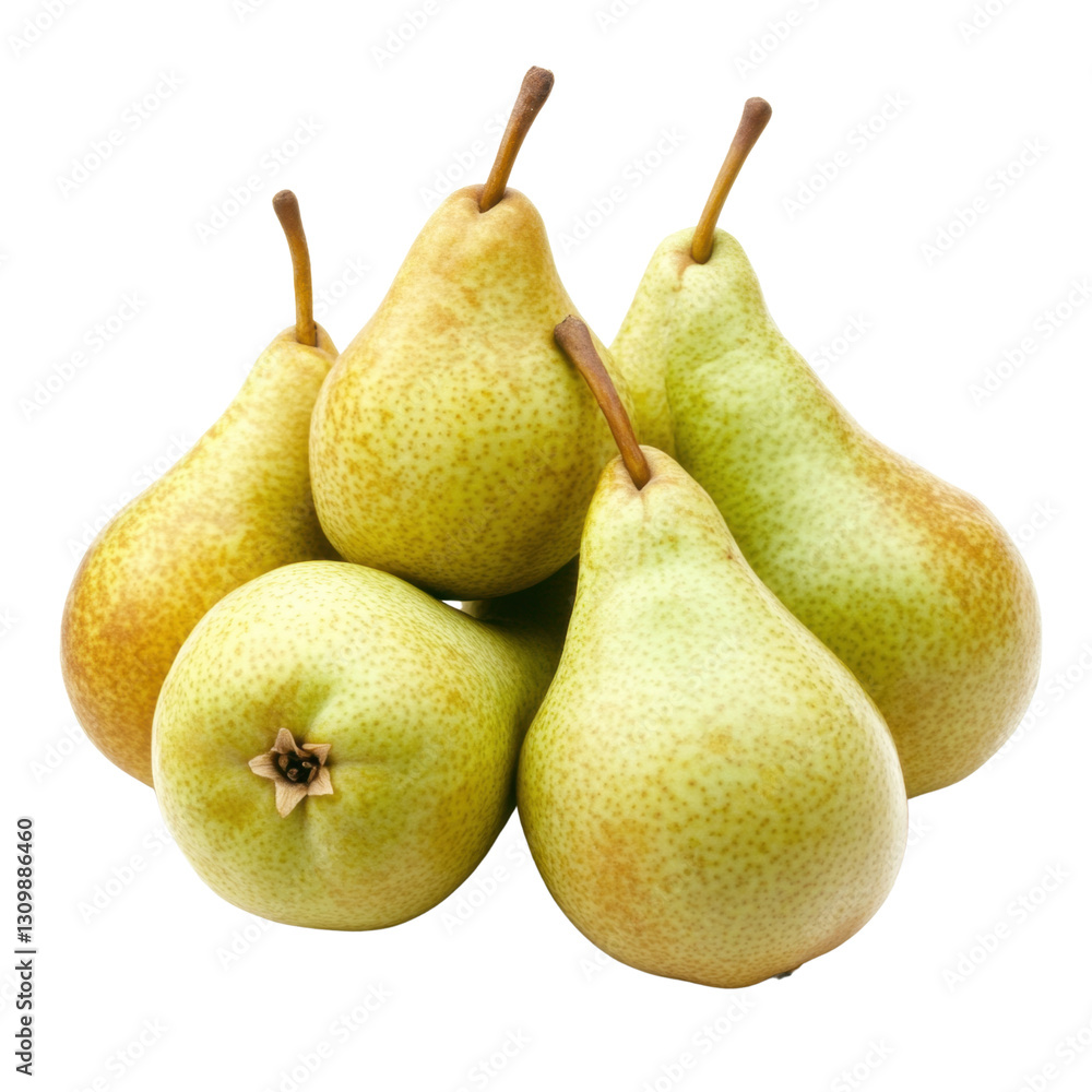 Fresh and Juicy Pears Piled Together on a White Background Showcasing Their Unique Shape and Texture, Perfect for Culinary and Nutritional Themes Fresh and Juicy Pears Piled Together on a White Background Showcasing Their Unique Shape and Texture, Perfect for Culinary and Nutritional Themes