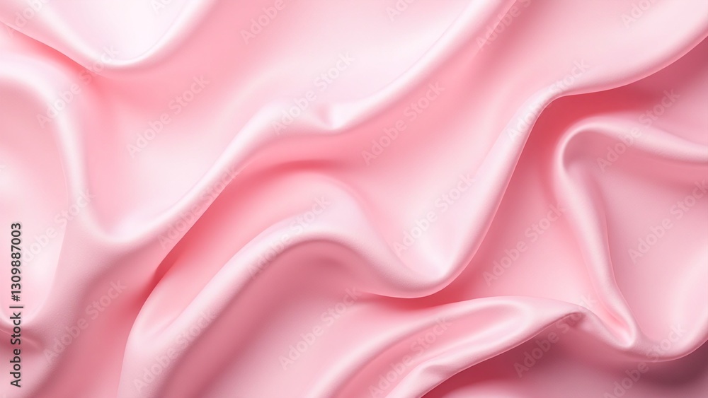 Fototapeta premium Soft Pink Satin Fabric Texture with Elegant Draped Waves