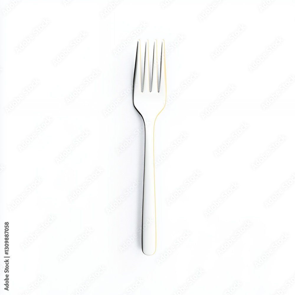 White Plastic Fork on White Background Minimalist Photography White Plastic Fork on White Background Minimalist Photography