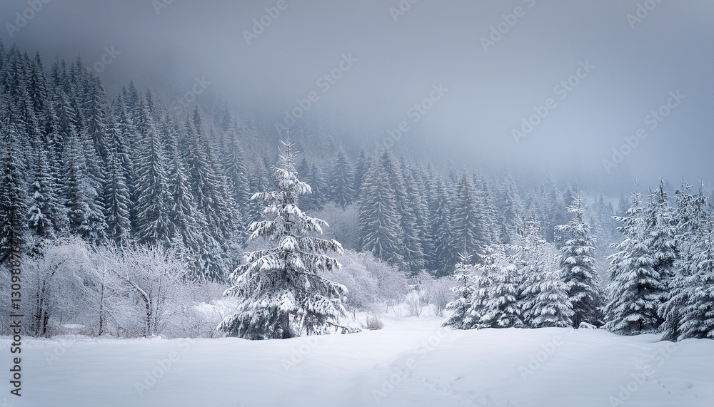 Obraz premium snow covered trees