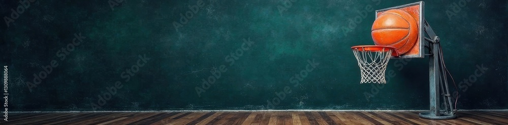 Blackboard with basketball play drawn in chalk, education, plan Blackboard with basketball play drawn in chalk, education, plan