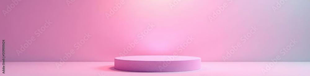 Pastel-colored background with a glittering pink podium as the centerpiece, colored stage, stage accessory, pink podium Pastel-colored background with a glittering pink podium as the centerpiece, colored stage, stage accessory, pink podium