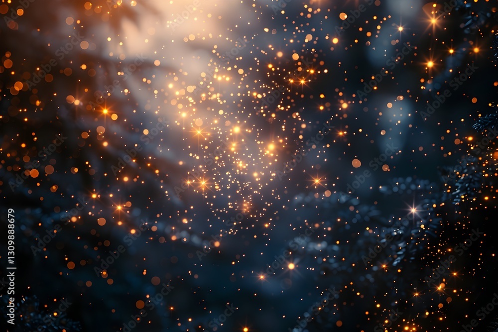 Fototapeta premium Enchanting Sparkles and Bokeh from Festive Sparklers in Magical Holiday Atmosphere