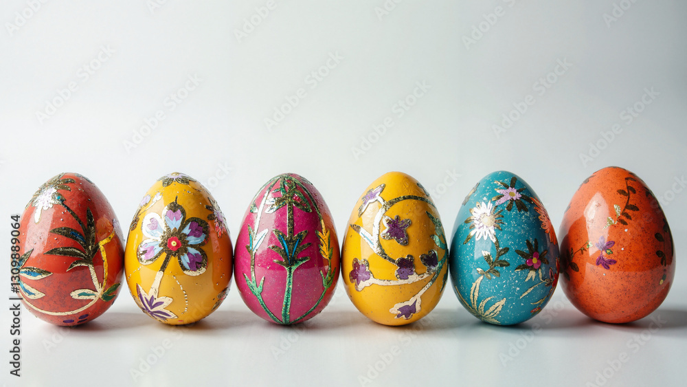 Captivating Easter Eggs Stock Photo with Hand-Painted Designs and Glitter Accents, Ideal for Spring Marketing, Social Media, and Holiday Promotions Captivating Easter Eggs Stock Photo with Hand-Painted Designs and Glitter Accents, Ideal for Spring Marketing, Social Media, and Holiday Promotions