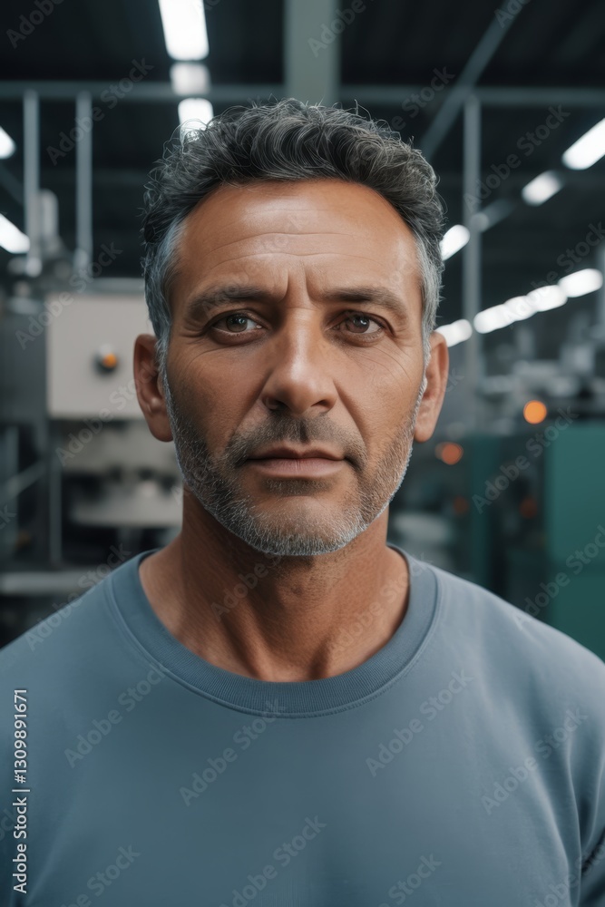 arafed man in a factory looking at the camera arafed man in a factory looking at the camera