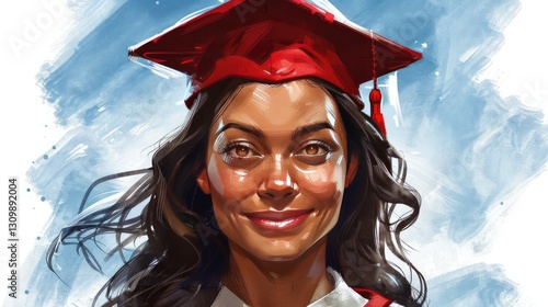 A beautiful Black woman with long hair 