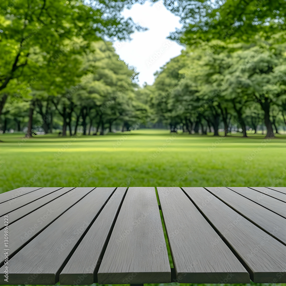 Serene Park Background Image Wooden Tabletop Serene Park Background Image Wooden Tabletop