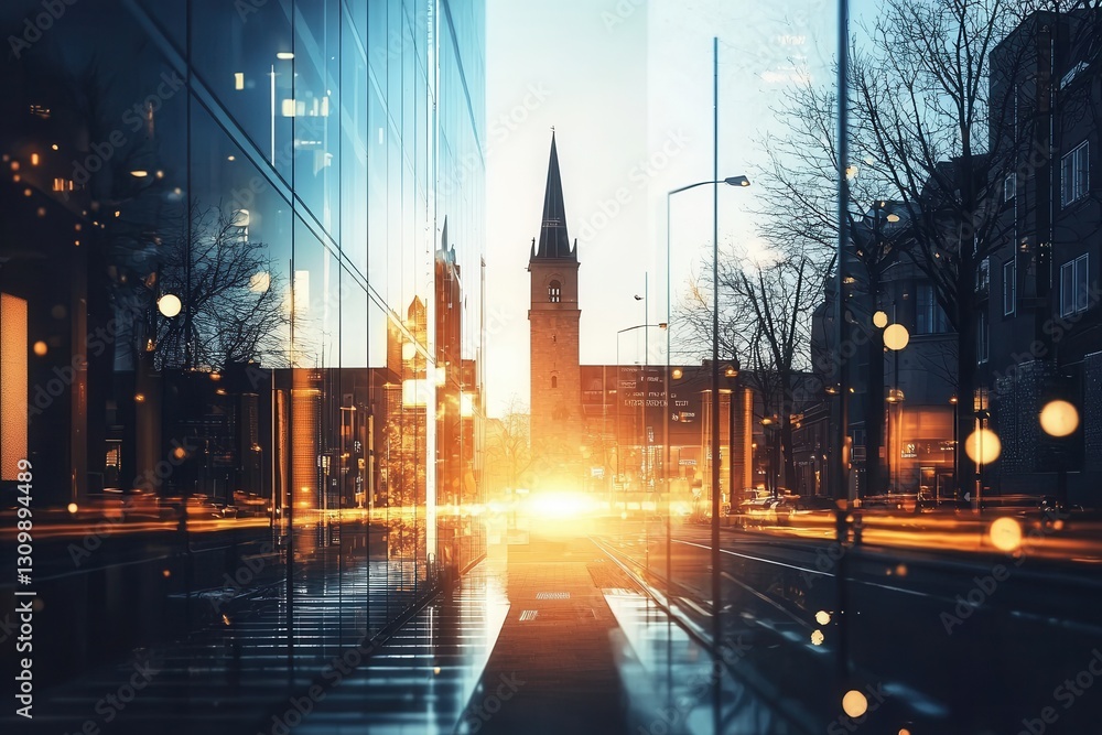 Fototapeta premium Stunning Backgrounds Showcasing an Iconic Tower