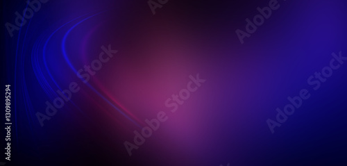 Dark abstract background with neon light, blurred lines