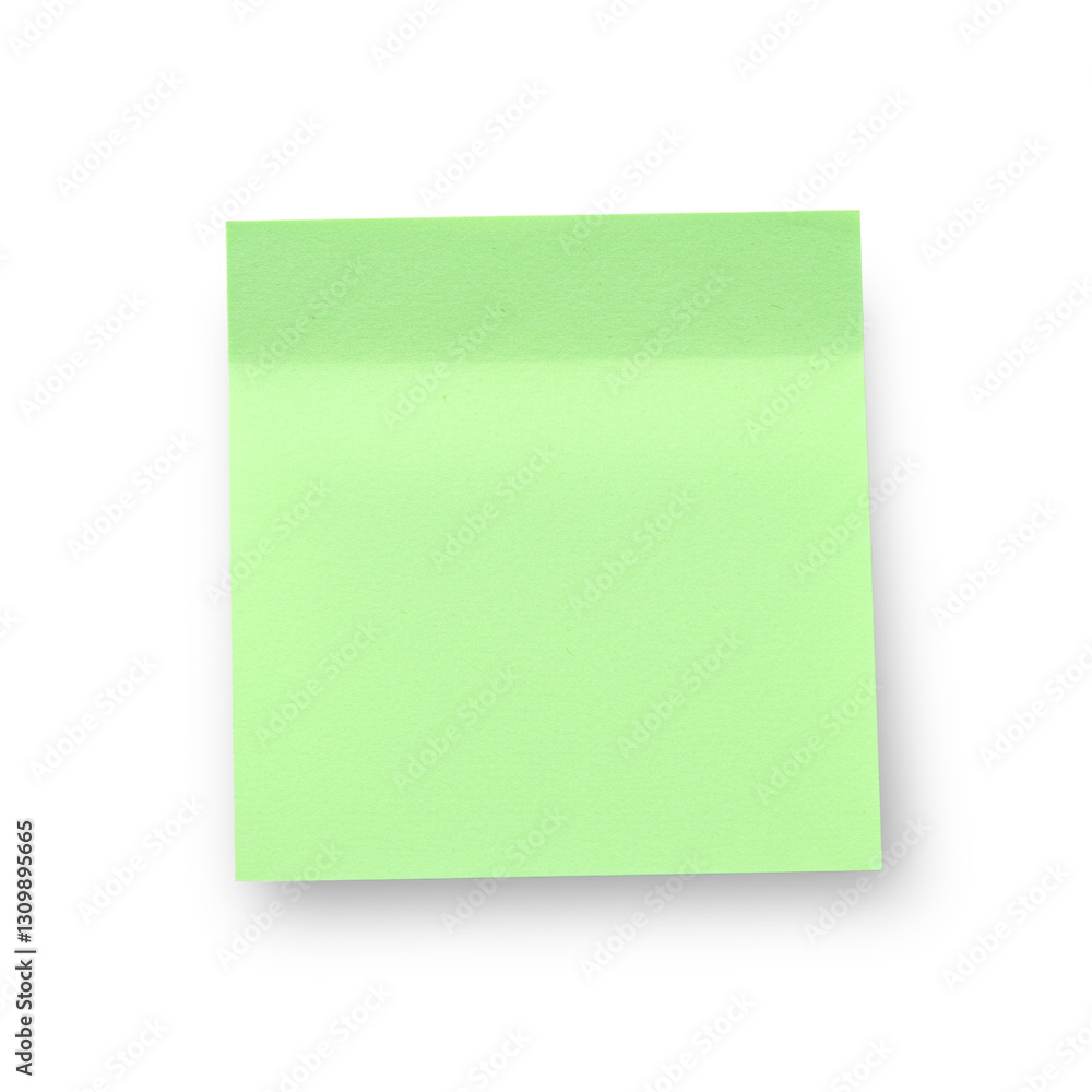 Blank green sticky paper note. isolated on transparent background Blank green sticky paper note. isolated on transparent background