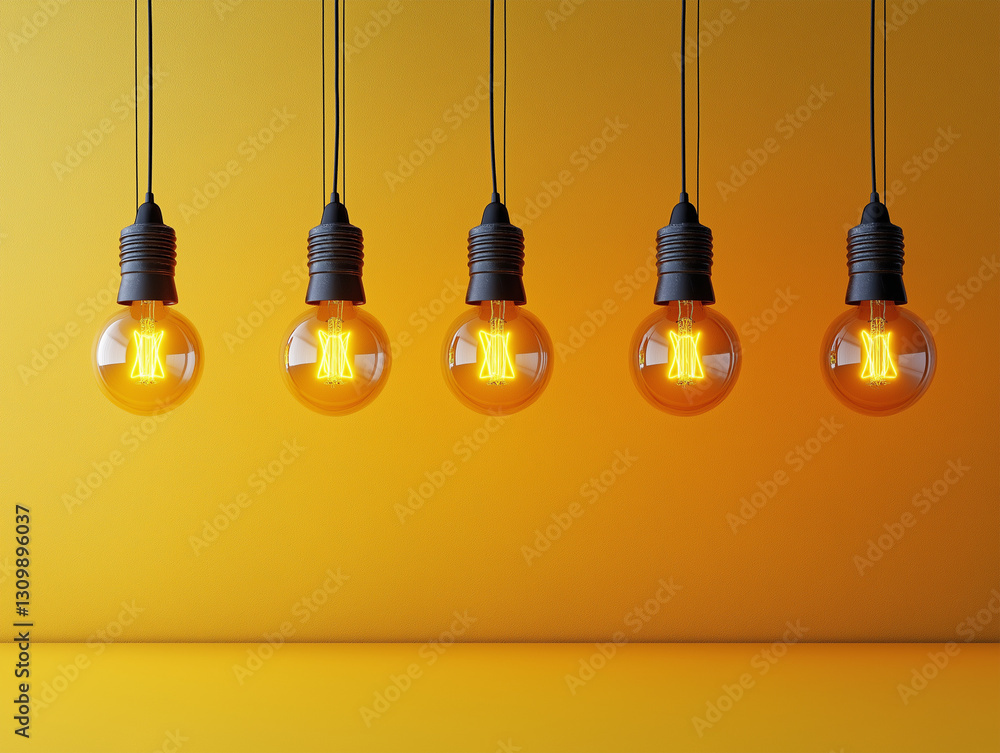 light bulb on yellow background light bulb on yellow background