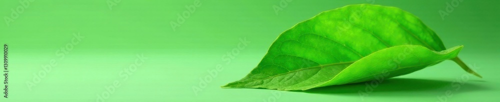 Single bright green leaf, smooth surface, clean edges, clean, leaf texture, isolated Single bright green leaf, smooth surface, clean edges, clean, leaf texture, isolated