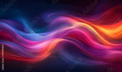 Wallpaper Mural Abstract colorful waves creating a vibrant smooth flowing dynamic background image Torontodigital.ca