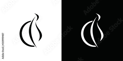 simple pregnant woman vector logo