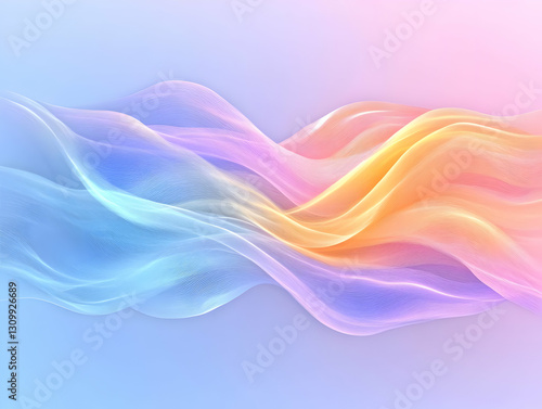 Wallpaper Mural Pastel Wave Abstract Background Illustration Torontodigital.ca