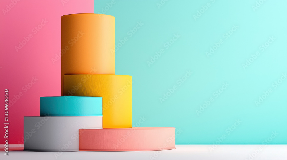 A stack of colorful boxes neatly arranged to illustrate credit utilization management concepts in a digital art minimalist style A stack of colorful boxes neatly arranged to illustrate credit utilization management concepts in a digital art minimalist style