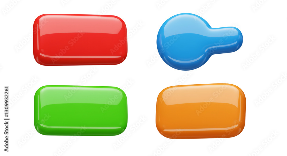 Colorful Glossy Button Set Design Graphic Element Colorful Glossy Button Set Design Graphic Element