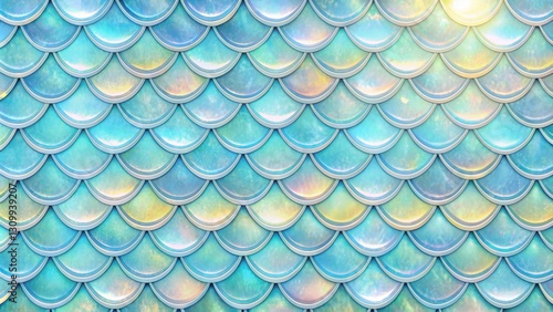 Seamless iridescent mermaid scales pattern with a shimmering and captivating effect