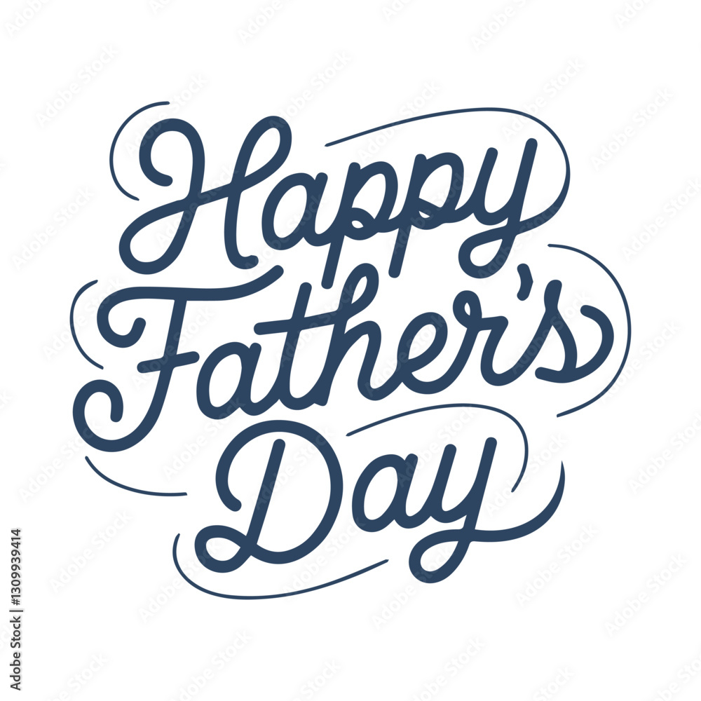 Happy Father's day typography calligraphy Vector Illustration Happy Father's day typography calligraphy Vector Illustration