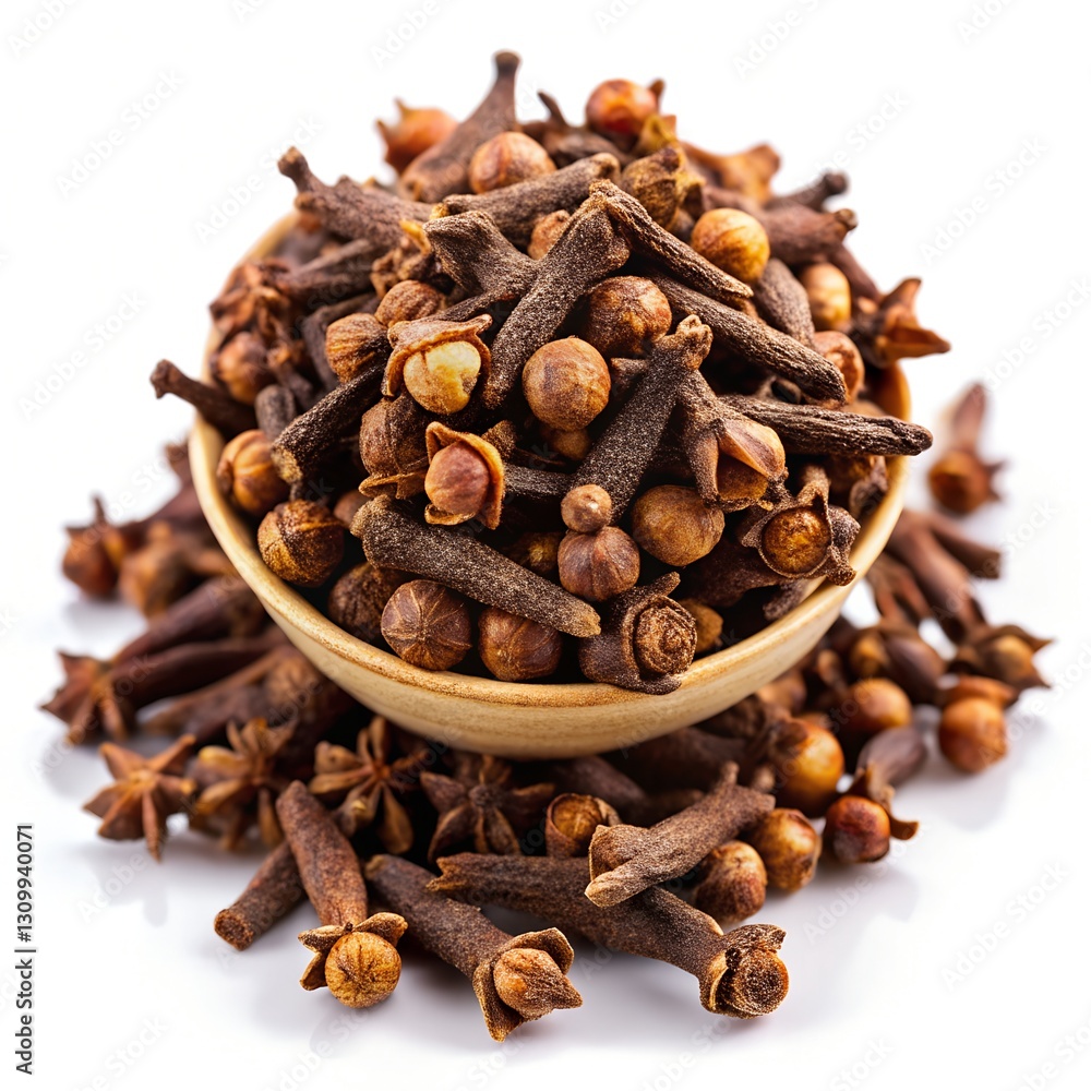 Fototapeta premium Spice cloves isolated on background white