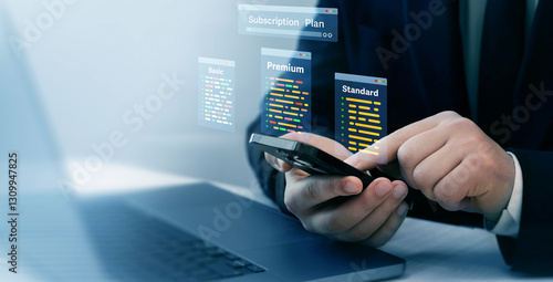 Fotografija Paid online service subscription plan