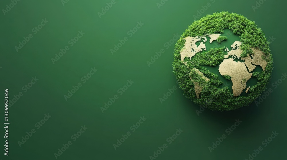 Fototapeta premium A minimalistic Earth Day background.and eco friendly design.