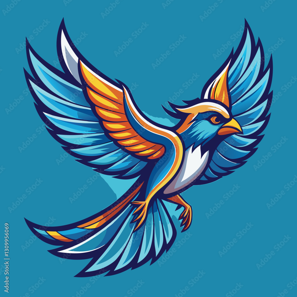 Obraz premium bird, eagle, vector, illustration, animal, cartoon, flying, wing, symbol, wings, feather, fly, hawk, design, nature, dove, wildlife, tattoo, beak, wild, head, toucan, black, sign, freedom